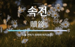 속전 뜻: 죄를 면하기 위하여 바치는 돈.