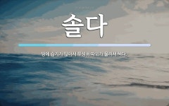 솔다 뜻: 땅에 습기가 많아서 푸성귀 따위가 물러서 썩다.