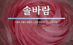 솔바람 뜻: 가을에, 외롭고 쓸쓸한 느낌을 주며 부는 으스스한 바람.