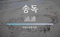 송독 뜻: 외워서 글을 읽음.