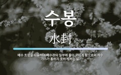 수봉 뜻: 배수 트랩을 사용하여 배수관의 일부에 물이 고이게 함으로써 하수 가스가 통하지 못하게 하는