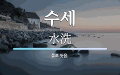 수세 뜻: 물로 씻음.