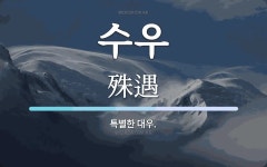 수우 뜻: 특별한 대우.