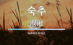 숙추 뜻: ‘숙추하다’의 어근.