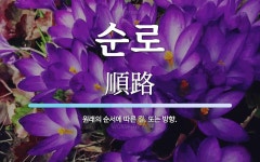 순로 뜻: 원래의 순서에 따른 길. 또는 방향.
