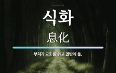 식화 뜻: 부처가 교화를 쉬고 열반에 듦.