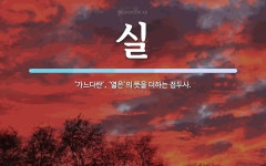 실 뜻: ‘가느다란’, ‘엷은’의 뜻을 더하는 접두사.
