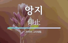 앙지 뜻: 우러러 그리워함.