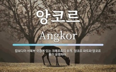 앙코르 뜻: 캄보디아 서북부 국경에 있는 크메르족의 유적. 앙코르 와트와 앙코르 톰이 유명하다.