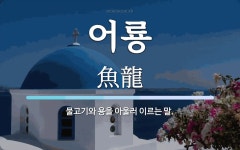 어룡 뜻: 물고기와 용을 아울러 이르는 말.