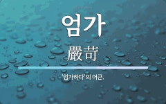 엄가 뜻: ‘엄가하다’의 어근.