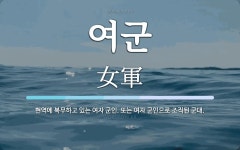 여군 뜻: 현역에 복무하고 있는 여자 군인. 또는 여자 군인으로 조직된 군대.