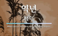 역년 뜻: 책력에서 정한 일 년. 태양력에서는 평년이 365일, 윤년이 366일이다.