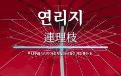 연리지 뜻: 두 나무의 가지가 서로 맞닿아서 결이 서로 통한 것.