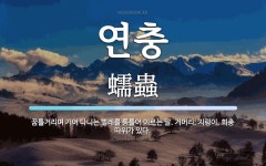 연충 뜻: 꿈틀거리며 기어 다니는 벌레를 통틀어 이르는 말. 거머리, 지렁이, 회충 따위가 있다.