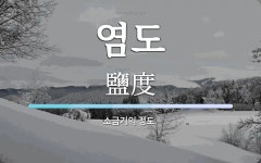 염도 뜻: 소금기의 정도.