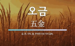 오금 뜻: 금, 은, 구리, 철, 주석의 다섯 가지 금속.