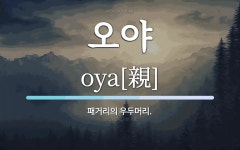 오야 뜻: 패거리의 우두머리.
