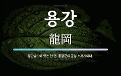 용강 뜻: 평안남도에 있는 한 면. 용강군의 군청 소재지이다.