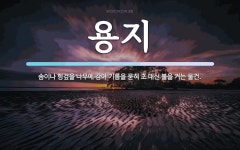 용지 뜻: 솜이나 헝겊을 나무에 감아 기름을 묻혀 초 대신 불을 켜는 물건.