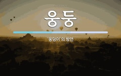 웅둥 뜻: ‘웅덩이’의 방언