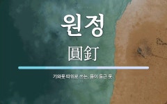 원정 뜻: 기와못 따위로 쓰는, 몸이 둥근 못.