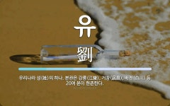 유 뜻: 우리나라 성(姓)의 하나. 본관은 강릉(江陵), 거창(居昌), 배천(白川) 등 20여 본이