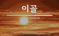이골 뜻: 아주 길이 들어서 몸에 푹 밴 버릇.