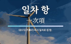 일차 항 뜻: 대수식(代數式)에서 일차로 된 항.