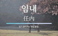 임내 뜻: 임기 중이거나 재임 중임.