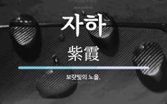 자하 뜻: 보랏빛의 노을.