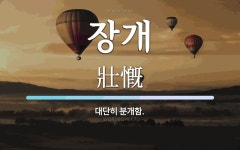 장개 뜻: 대단히 분개함.