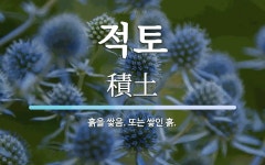 적토 뜻: 흙을 쌓음. 또는 쌓인 흙.