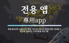 전용 앱 뜻: 특정 용도로만 사용하거나 특정 기관 또는 회사와 관련된 일만 처리할 수 있도록 만들어진 스