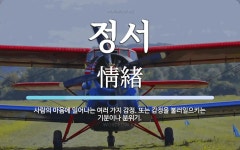 정서 뜻: 사람의 마음에 일어나는 여러 가지 감정. 또는 감정을 불러일으키는 기분이나 분위기.
