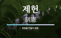 제헌 뜻: 헌법을 만들어 정함.