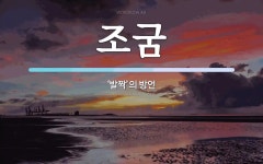 조굼 뜻: ‘발짝’의 방언