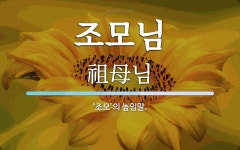 조모님 뜻: ‘조모’의 높임말.