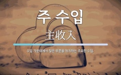 주 수입 뜻: 수입 가운데에서 많은 부분을 차지하는 주요한 수입.