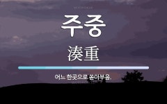 주중 뜻: 어느 한곳으로 쏟아부음.