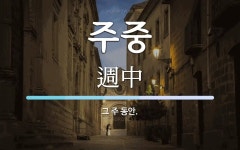 주중 뜻: 그 주 동안.