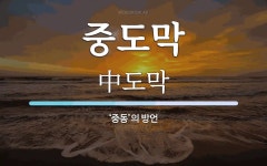 중도막 뜻: ‘중동’의 방언