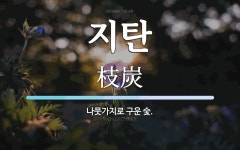 지탄 뜻: 나뭇가지로 구운 숯.
