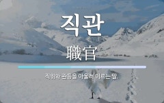 직관 뜻: 직위와 관등을 아울러 이르는 말.