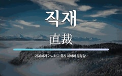 직재 뜻: 지체하지 아니하고 즉시 헤아려 결정함.