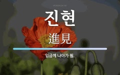 진현 뜻: 임금께 나아가 뵘.