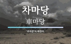 차마당 뜻: ‘주차장’의 북한어.