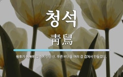 청석 뜻: 왕후가 예복에 갖추어 신던 신. 푸른 비단을 여러 겹 겹쳐서 만들었다.