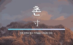 촌 뜻: 친족 관계의 멀고 가까움을 나타내는 단위.
