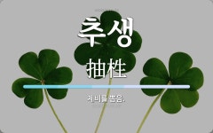 추생 뜻: 제비를 뽑음.